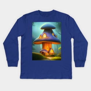 Enchanting Home for Sale (4) - Magic Mushroom House Kids Long Sleeve T-Shirt